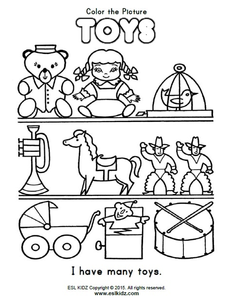 Toys Worksheet For Preschool